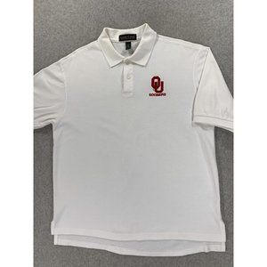 Oklahoma Sooners Vintage‎ Short Sleeve Polo Shirt (Men's XL) White
